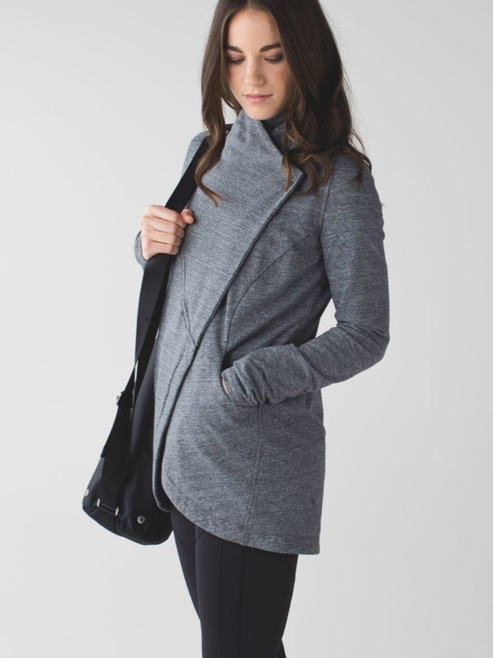 Lululemon that’s a wrap Grey Asymmetrical Women’s Sweater Jacket